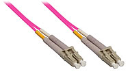LWL Kabel LC an LC in Duplex und OM4-Faser